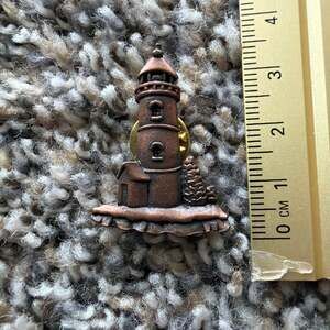 JJ Jonette Jewelry Copper Lighthouse with Pin